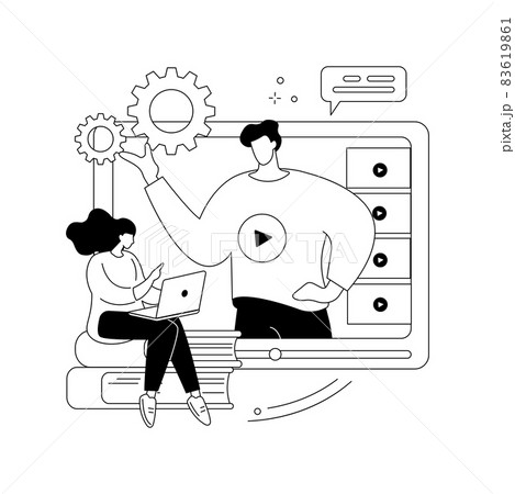 How-to videos abstract concept vector illustration. 83619861