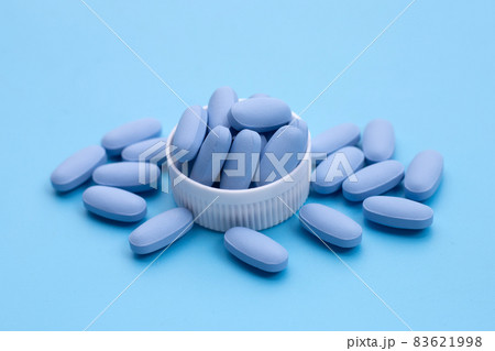 PrEP ( Pre-Exposure Prophylaxis) blue pills used to prevent HIV PrEP ( Pre-Exposure Prophylaxis) blue pills used to prevent HIV 83621998
