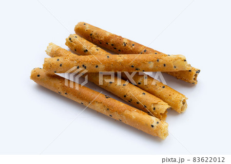 Crispy egg rolls on white background. Crispy egg rolls on white background. 83622012