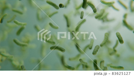 Green bacteria under microscope abstract background 3d-rendering Green bacteria under microscope abstract background 3d-rendering 83625127