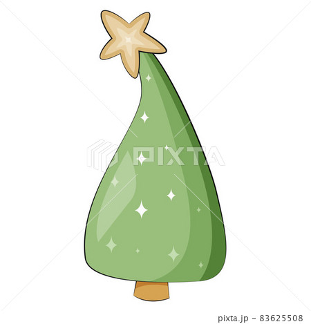 New years tree with star. New years tree with star. 83625508