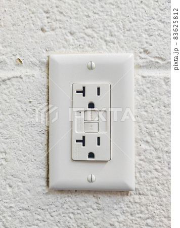 Close up shot of a wall plug outlet 83625812