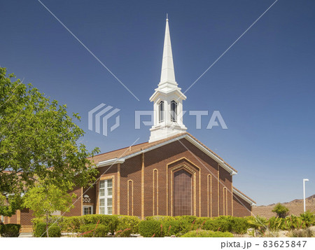 Sunny exterior view of The Church of Jesus Christ of Latter day Saints 83625847
