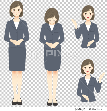 A woman in a suit to guide - Stock Illustration [83626276] - PIXTA