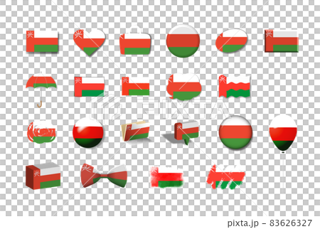 Oman-21 national flag illustration set Oman-21 national flag illustration set 83626327