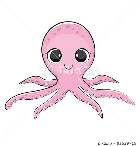 Cartoon octopus character. Marine underwater life. Cartoon octopus character. Marine underwater life. 83629719