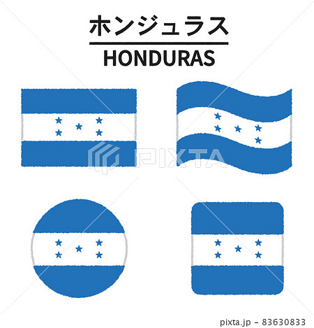 ホンジュラスの国旗のイラスト 83630833