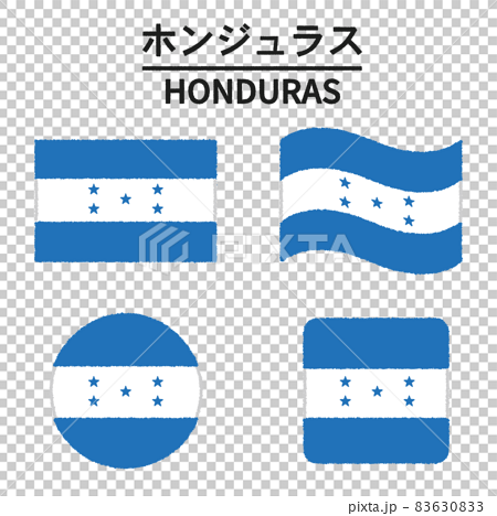 ホンジュラスの国旗のイラスト 83630833
