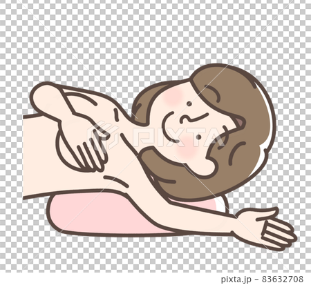 胸のセルフチェックをする女性 胸のセルフチェックをする女性 83632708