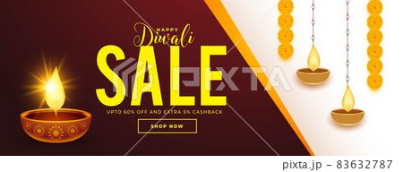 happy diwali sale banner with diya oil lamp happy diwali sale banner with diya oil lamp 83632787