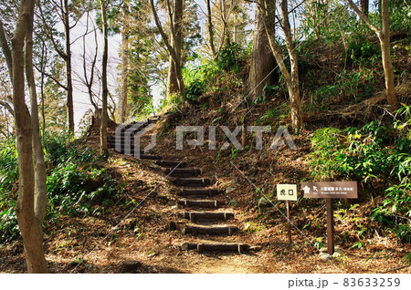 明知城跡（白鷹城跡）本丸への虎口：岐阜 83633259