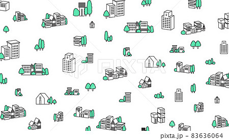 街並イラスト テロップベース 待受画面 街並イラスト テロップベース 待受画面 83636064