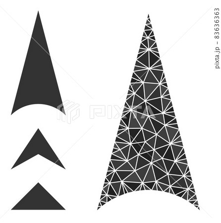 Vector Triangle Filled Arrowhead Up Icon with Bonus Icons Vector Triangle Filled Arrowhead Up Icon with Bonus Icons 83636363