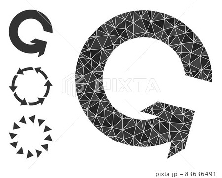 Vector Lowpoly Rotate Ccw Icon and Bonus Iconsのイラスト素材 [83636491] - PIXTA