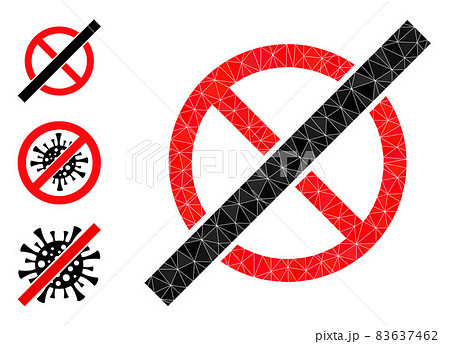 Vector Polygonal No Rules Icon with Bonus Icons Vector Polygonal No Rules Icon with Bonus Icons 83637462