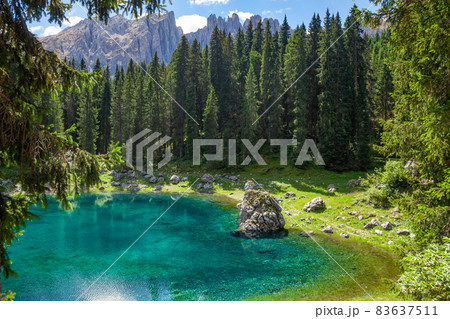 Lake Carezza South Tyrol Italy 83637511