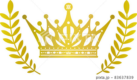 Crown Icon Laurel Victory Emblem Ranking Stock Illustration 6379