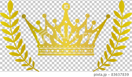 Crown icon laurel victory emblem ranking display illustration material Crown icon laurel victory emblem ranking display illustration material 83637839