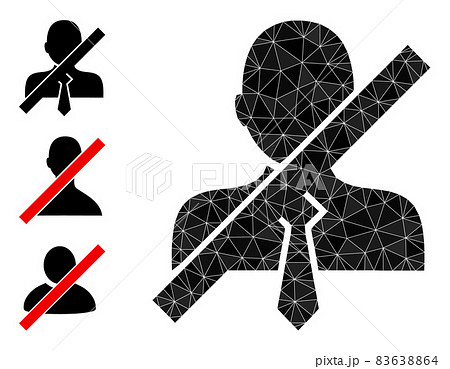 Vector Triangle Filled Stop Gentleman Icon with Similar Icons 83638864
