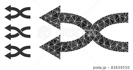 Vector Triangle Filled Shuffle Arrows Left Icon with Bonus Icons Vector Triangle Filled Shuffle Arrows Left Icon with Bonus Icons 83639550