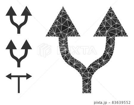 Vector Triangle Filled Split Arrows Up Icon...のイラスト素材 [83639552] - PIXTA