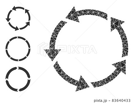 Vector Polygonal Rotation Icon and Similar Icons 83640433