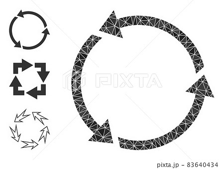 Vector Polygonal Recycle Icon and Other Icons Vector Polygonal Recycle Icon and Other Icons 83640434