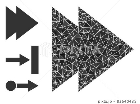 Vector Lowpoly Move Right Icon with Bonus Icons Vector Lowpoly Move Right Icon with Bonus Icons 83640435