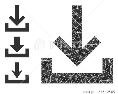 Vector Lowpoly Inbox Icon and Similar Icons Vector Lowpoly Inbox Icon and Similar Icons 83640565