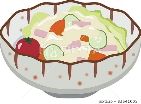 和風小鉢 ポテトサラダのイラスト素材