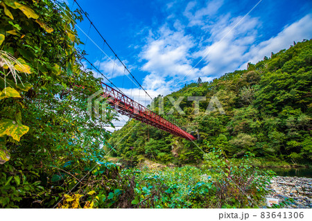 秋田県　抱返り渓谷の風景　 83641306