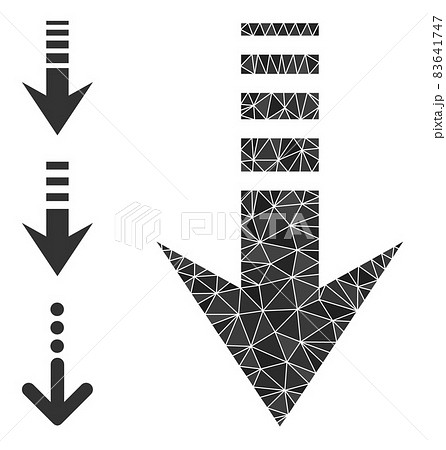 Vector Triangle Filled Send Down Icon and Similar Icons 83641747