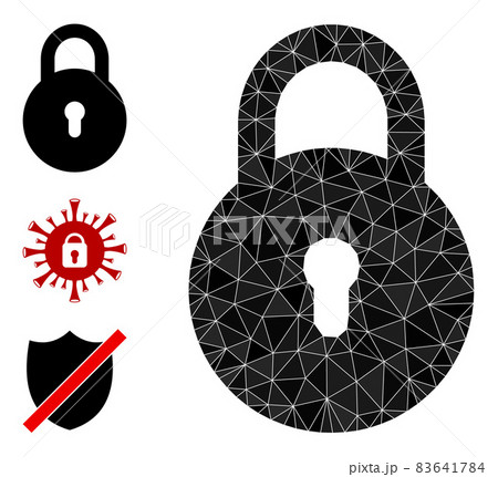 Vector Triangle Filled Locker Icon and Other Icons 83641784