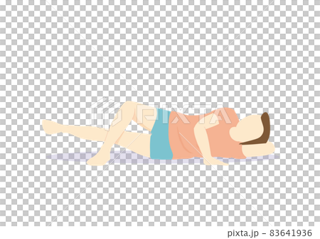 A woman on a diet doing legaduction, no mat, no facial expression A woman on a diet doing legaduction, no mat, no facial expression 83641936