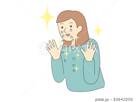 目から鱗が落ちる女性 線画 目から鱗が落ちる女性 線画 83642050