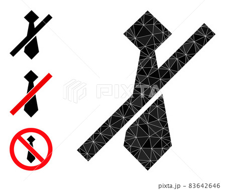 Vector Lowpoly Frorbidden Man Tie Icon and Similar Icons 83642646