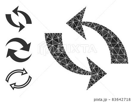 Vector Triangle Filled Refresh Icon with Similar Icons 83642718