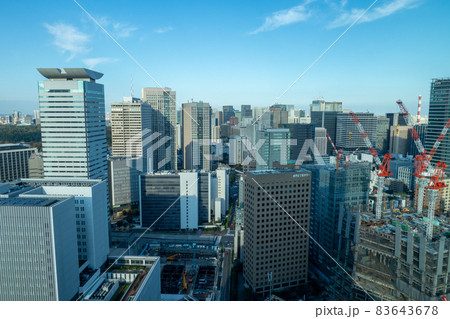 ビル群 俯瞰 遠景 （東京　虎ノ門～霞が関 周辺） 83643678