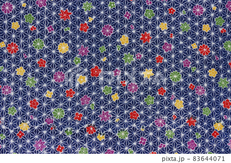 和柄の布地(花柄) 和柄の布地(花柄) 83644071