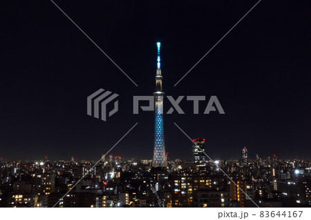 東京スカイツリーと夜景 83644167