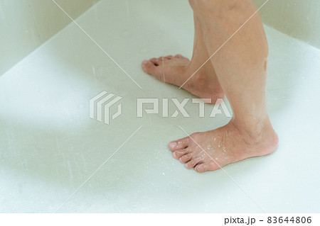 Woman enjoy taking a shower and bath. Woman enjoy taking a shower and bath. 83644806