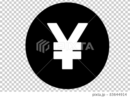 1 coin-yen symbol (black) 1 coin-yen symbol (black) 83644914