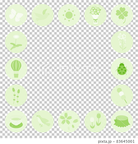 A set of simple and flat spring illustrations 83645001