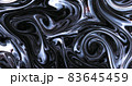 Oil bubbles on water abstract form in glass tank. 83645459