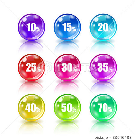 Big Sale Colorful Bubbles Website Banner Design. Discount Balls Ad Template 83646408