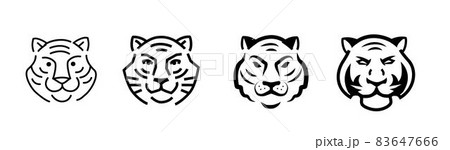 tiger abstract logo icon. Lines, design elements 83647666