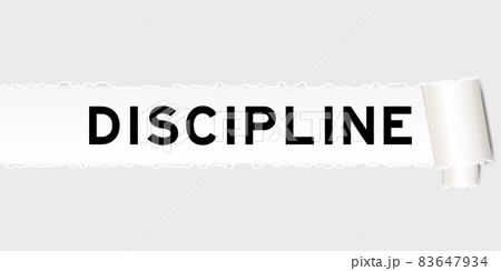 Ripped gray paper background that have word discipline under torn part Ripped gray paper background that have word discipline under torn part 83647934