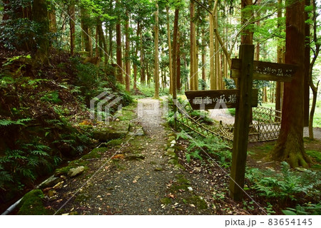 福井県 若狭瓜割名水公園(瓜割の滝)の散策路と道しるべ 福井県 若狭瓜割名水公園(瓜割の滝)の散策路と道しるべ 83654145