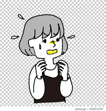 一個匆匆忙忙的女人斜著上方看 83654297