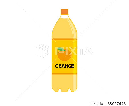 Orange Juice Pet Bottle Vector Illustration Stock Illustration